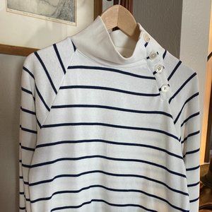 J.Crew mock neck sweatshirt with buttons